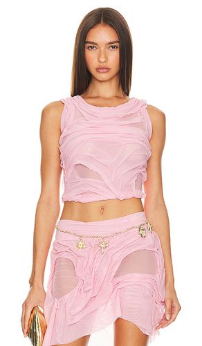 Wetlook two strap top en color rosado talla L en - Pink. Talla L (también en M, S, XS) - Di Petsa - Modalova