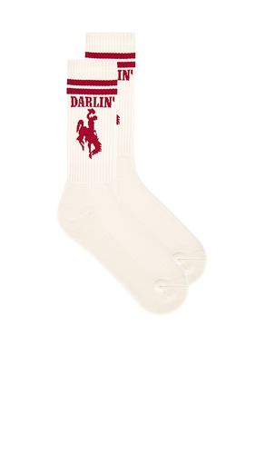 Roundup sock in color white size all - Darlin - Modalova