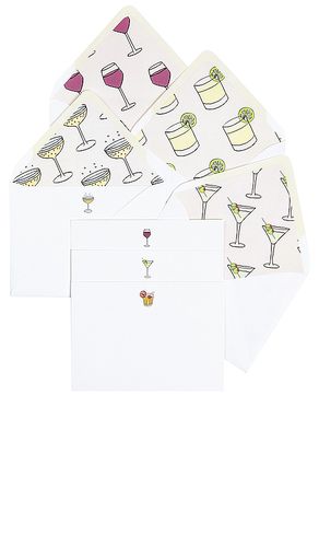 Happy hour notecard set in color white size all in / - White. Size all - Dear Annabelle - Modalova