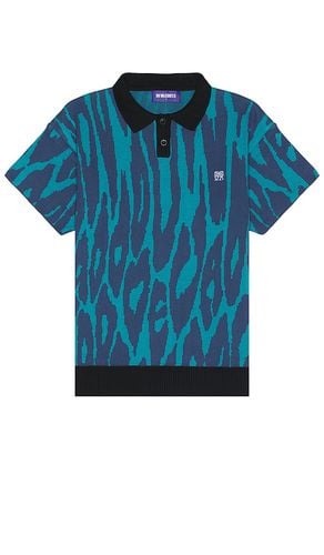 Pantera jacquard knit polo shirt en color talla S en - Blue. Talla S (también en L, XL/1X) - Deva States - Modalova