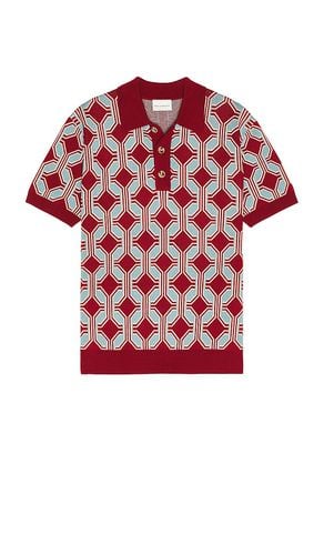 La maille polo g?om?trique en color rojo talla L en - Red. Talla L (también en M, S, XL/1X) - Drôle De Monsieur - Modalova