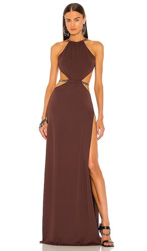Moon maxi dress in color chocolate size L in - Chocolate. Size L (also in XL) - DUNDAS x REVOLVE - Modalova