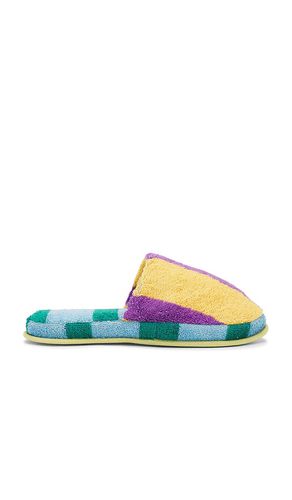 Pantuflas de rayas stripe slippers en color purple,yellow talla S/M en - Purple,Yellow. Talla S/M (tambié - Dusen Dusen - Modalova