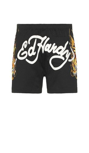 Crawling tigers mesh short en color talla M en - Black. Talla M (también en L) - Ed Hardy - Modalova