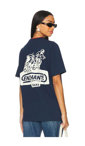 Camiseta de cuello doble moto en color talla L en - Navy. Talla L (también en M, S, XS) - Enchante - Modalova