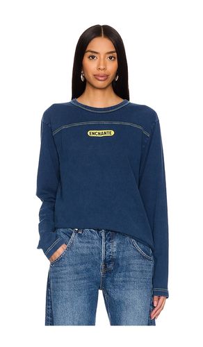 Top manga larga topstitch yoke en color talla L en - Navy. Talla L (también en M) - Enchante - Modalova