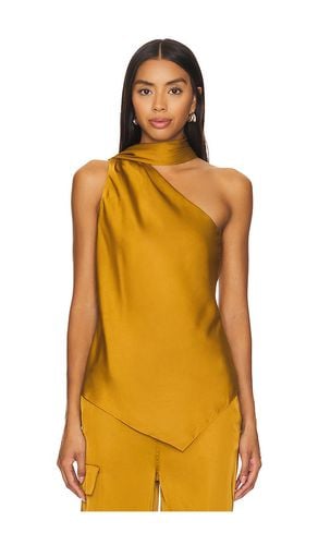 Isadora tie neck top en color amarillo mostaza talla L en - Mustard. Talla L (también en M, S, XS) - ET OCHS - Modalova