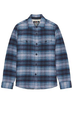 High pile fleece lined wool shirt in color blue size L in - Blue. Size L (also in M, S) - Faherty - Modalova