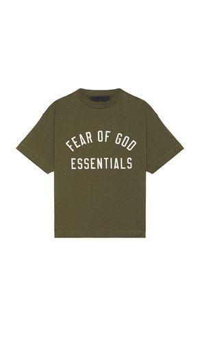 Camiseta cuello redondo en color verde oliva talla 2/3 en - Olive. Talla 2/3 (también en 8) - Fear of God ESSENTIALS - Modalova