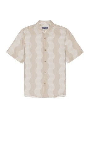 Castro cabana stripe linen classic shirt en color marrón talla L en - Brown. Talla L (también en M, XL/1X) - Frescobol Carioca - Modalova