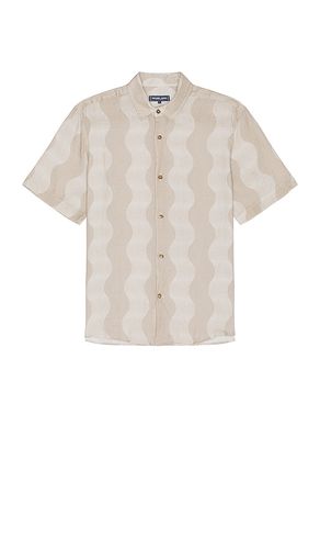 Castro cabana stripe linen classic shirt en color marrón talla L en - Brown. Talla L (también en XL/1X) - Frescobol Carioca - Modalova