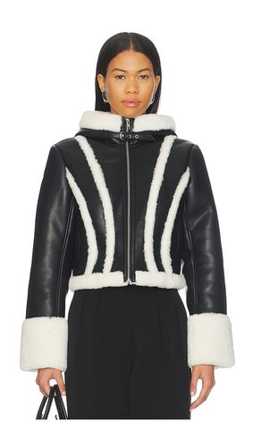 Leather & Fur Collar Jacket in . Size 0. Also in 2 - fleur du mal - Modalova