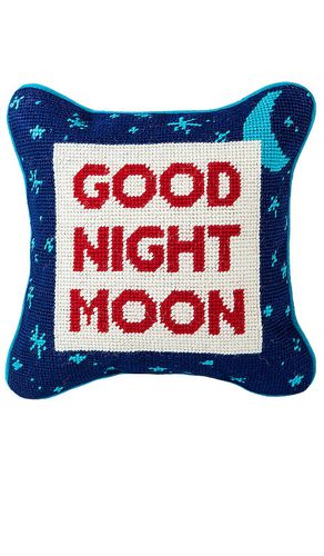 Almohada bordado good night moon needlepoint pillow en color azul marino talla all en / - Navy. Talla all - Furbish Studio - Modalova