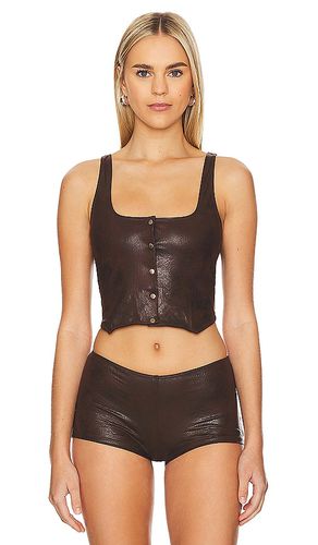 X REVOLVE Mirage Leather Vest in . Size L, S, XL - Frankies Bikinis - Modalova