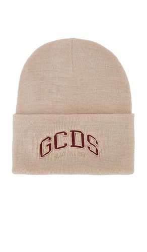 GCDS Logo Beanie in Cream - GCDS - Modalova