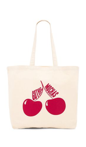 Bolso tote cherry bomb en color crema talla all en - Cream. Talla all - Gothicmochas - Modalova