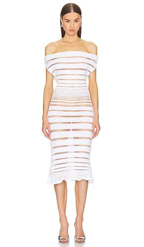 Vestido nude stripe en color talla L en - White. Talla L (también en M, S, XS) - George Trochopoulos - Modalova