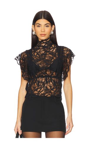 Lace mock neck top en color talla L en - Black. Talla L (también en M, S) - Hanky Panky - Modalova