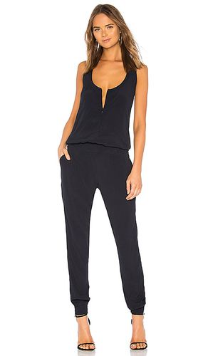 Crepe jumpsuit en color azul talla L en - Blue. Talla L (también en M, S, XS) - MONROW - Modalova