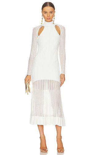 Sheer Fluted Stripe Midi Dress in . Size XXS - Herve Leger - Modalova