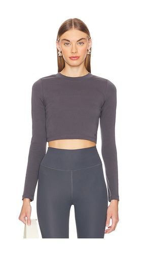 Jersey Cropped Long Sleeve Top in . Size L, S, XL, XS - IVL Collective - Modalova