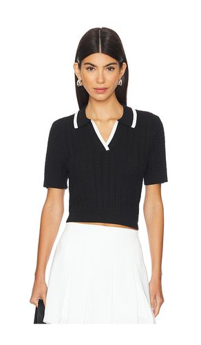 Cable Knit Crop Top Polo in . Taglia S, XL - IVL Collective - Modalova