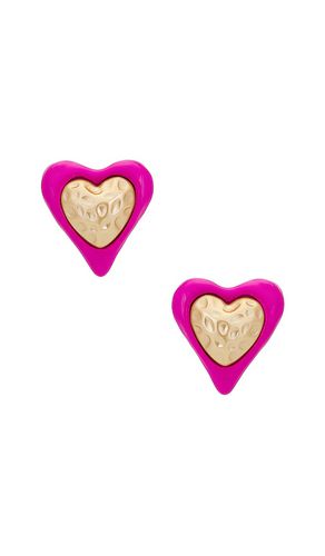 Julietta Heart Studs in Pink - Julietta - Modalova