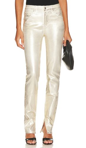 Pantalones pitillo de talle alto rae en color oro metálico talla 24 en - Metallic Gold. Talla 24 (también en 25, 26) - SIMKHAI - Modalova