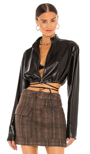 Vegan Leather Crop Jacket in . Size M, S, XS - Kim Shui - Modalova