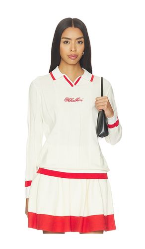 V-tipped Varsity Knit Pullover in . Size L. Also in M, S, XS - Khalhon - Modalova