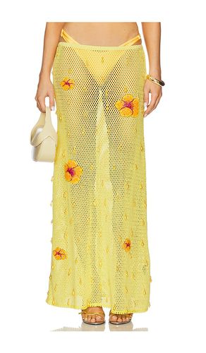 Falda maxi hibiscus en color talla L en - Yellow. Talla L (también en M, S, XL, XS) - Leslie Amon - Modalova