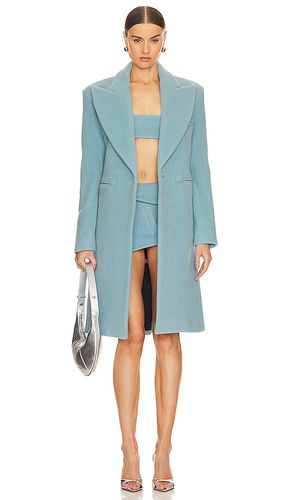Oversized double faced wool coat in color baby blue size M in - Baby Blue. Size M (also in S) - LaQuan Smith - Modalova