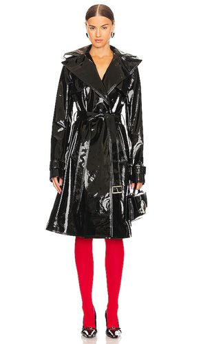 Patent Leather Trench Coat in . Size S - LaQuan Smith - Modalova