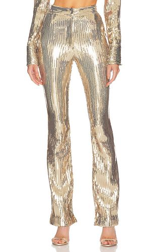 Pantalón con trabillas en color oro metálico talla L en - Metallic Gold. Talla L (también en XS) - LaQuan Smith - Modalova