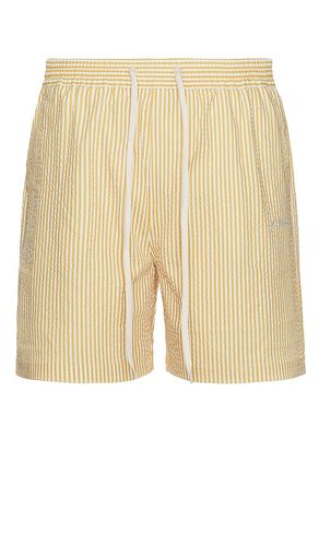 Stan stripe seersucker swim shorts en color amarillo talla L en & - Yellow. Talla L (también en M, S) - Les Deux - Modalova