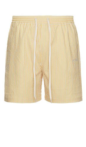 Stan stripe seersucker swim shorts en color amarillo talla L en & - Yellow. Talla L (también en S) - Les Deux - Modalova