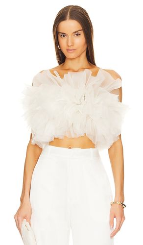 Ruffle poof bustier top en color talla 2 en - Cream. Talla 2 (también en 4) - Lapointe - Modalova