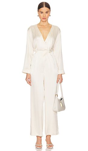 Silk long sleeve jumpsuit en color talla L en - White. Talla L (también en M) - LUNYA - Modalova