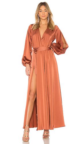 Vestido largo eric en color cobre metálico talla M en - Metallic Copper. Talla M (también en S, XS, XXS) - Michael Costello - Modalova