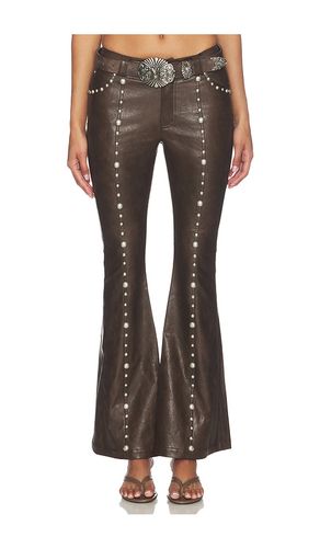 Faux Leather Studded Flared Pant in . Size 34/2. Also in 38/6 - Markgong - Modalova