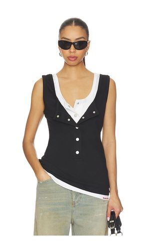 Layered Open-collared Vest in ,. Size L. Also in M, S - Markgong - Modalova