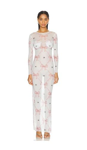 MAXIKLEID AUS MESH MIT PRINT in . Size L, S, XL, XS - Milkwhite - Modalova