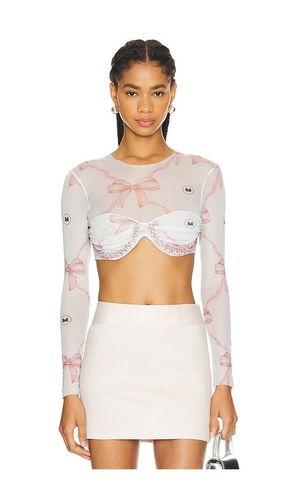 Cropped Mesh Top in . Size XL, XS - Milkwhite - Modalova