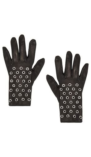 Short Leather Gloves With Eyelets in . Size 7, 7.5, 8 - MANOKHI - Modalova