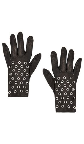 Short Leather Gloves With Eyelets in . Taglia 7, 7.5, 8 - MANOKHI - Modalova