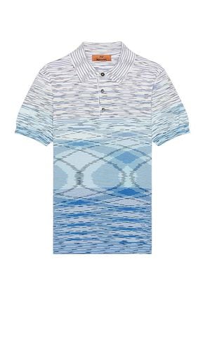 Short sleeve polo en color azul talla 46 en - Blue. Talla 46 (también en 48) - Missoni - Modalova