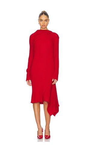 Vestido midi merino wool knitted draped en color talla M en - Red. Talla M (también en S, XL) - Marques ' Almeida - Modalova