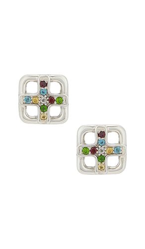 Cross earrings in color metallic silver size all - MAPLE - Modalova