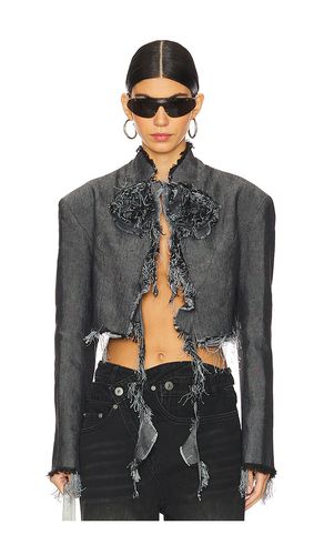 Washed flower blazer en color charcoal talla M en - Charcoal. Talla M (también en S) - MARRKNULL - Modalova