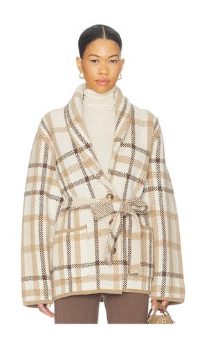 Super Luxe Plaid Jacquard Wrap Coat in . Size S. Also in M, L - NAADAM - Modalova
